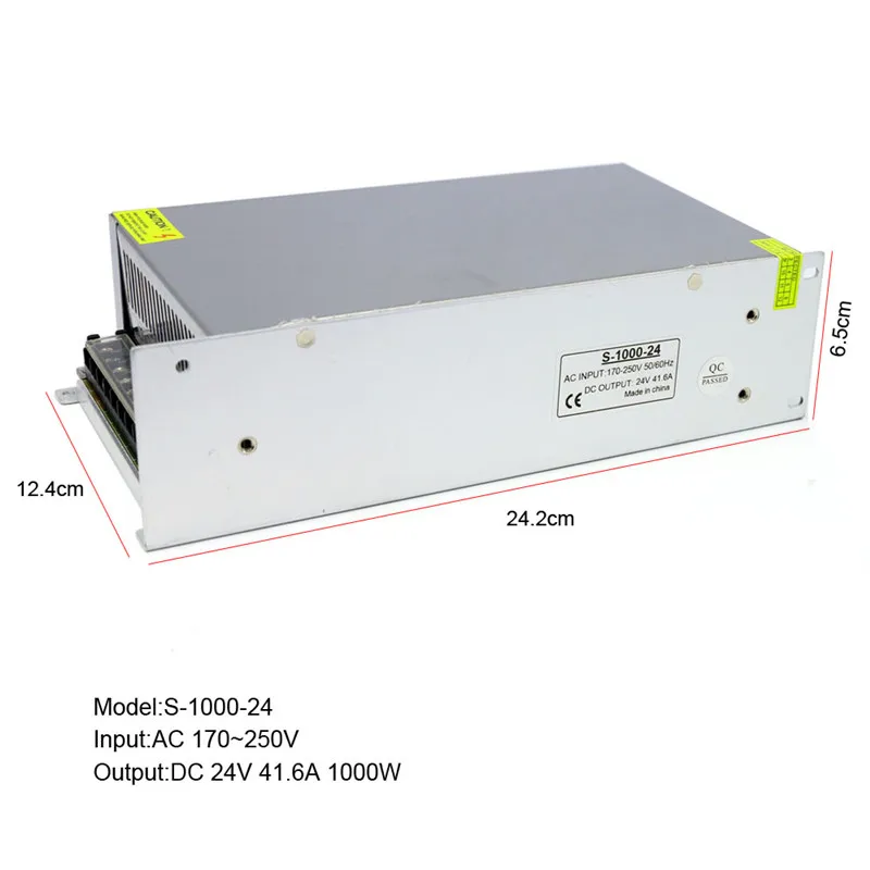 

Dc 24V 1A 2A 3A 5A 10A 20A 30A 40A Powe Supply 25W 50W 60W 100W 120W 150W 250W 350W 500W 600W 800W 1000W Switching Power Supply