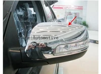 2pcslots car styling chrome side door plating decorative rear mirror cover for kia sorento 2013 2014