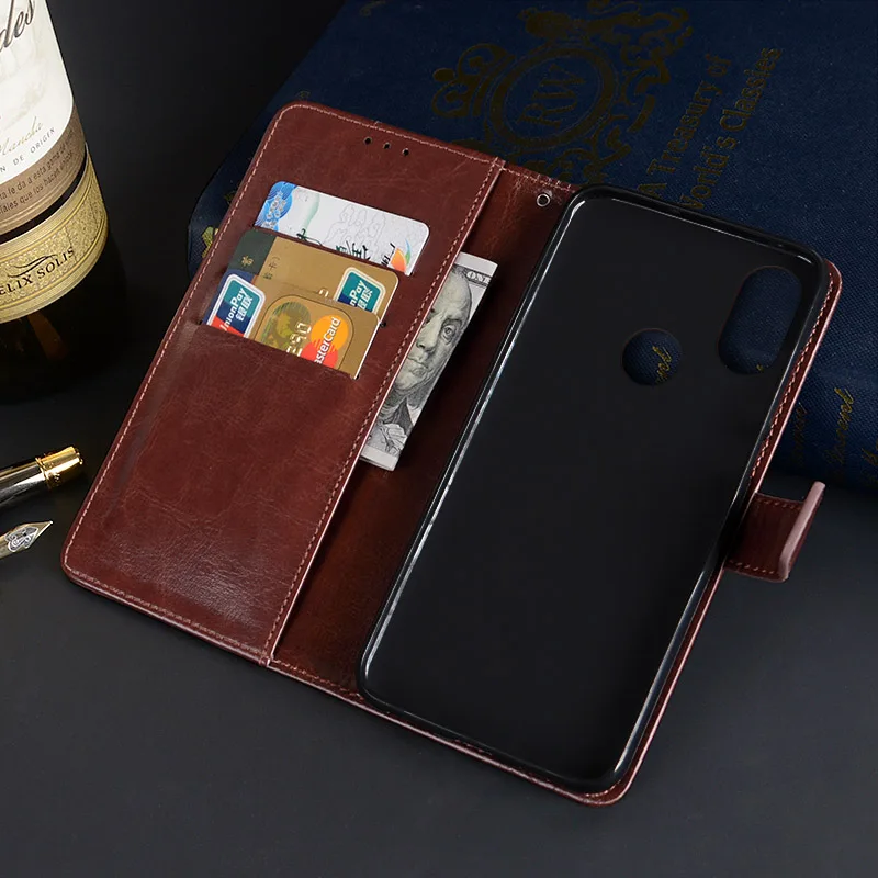 Чехол-бумажник для Xiaomi Mi 8 Mi8 чехол-книжка из искусственной кожи и силикона