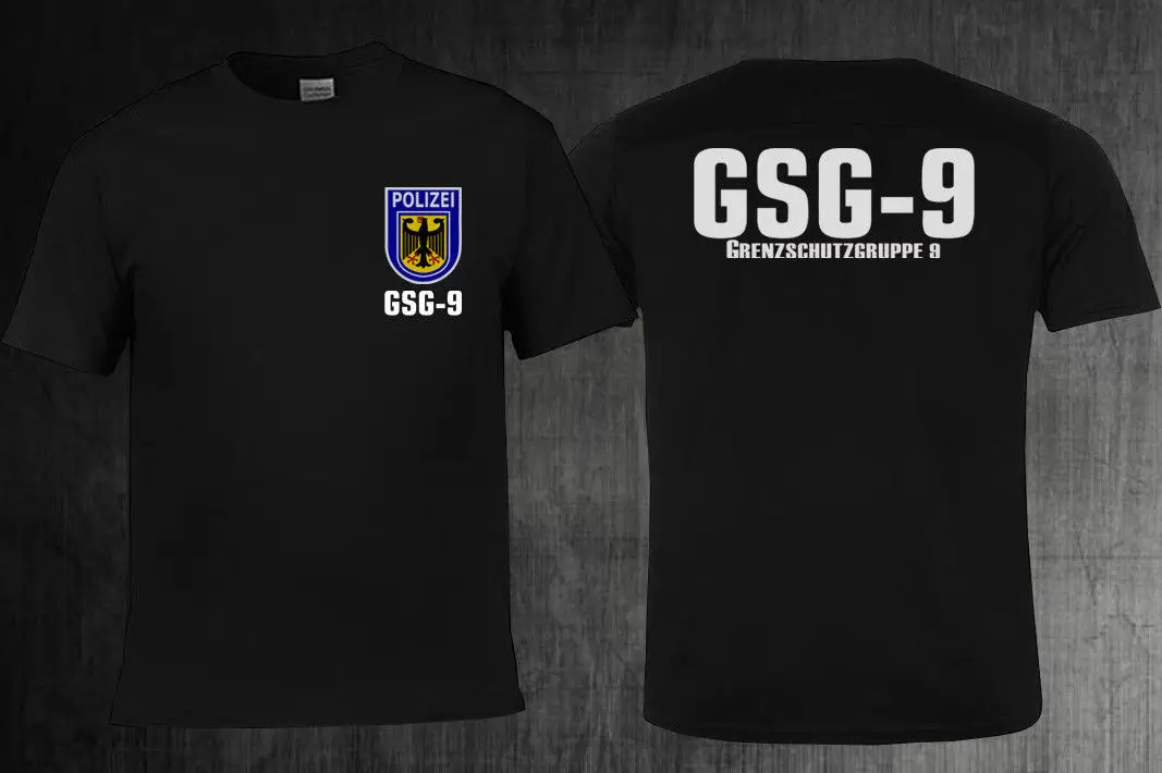 

2019 Summer Fashion Hot Sale Men O-Neck T Shirt New Gsg-9 Special Police Force Bundespolizei GSG-9 Black Design T Shirt