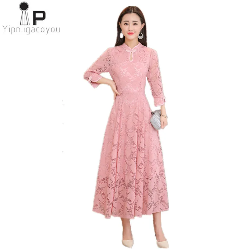 Женское платье весна-лето 2020 новое Длинное Элегантное размера плюс модное