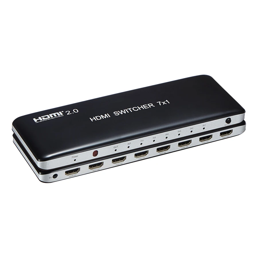 

7x1 HDMI Switch HDMI V2.0b Switcher Converter 7 in 1 out support HDMI 2.0b 3D 4K/60Hz for DVD HD Players Set Top Boxes