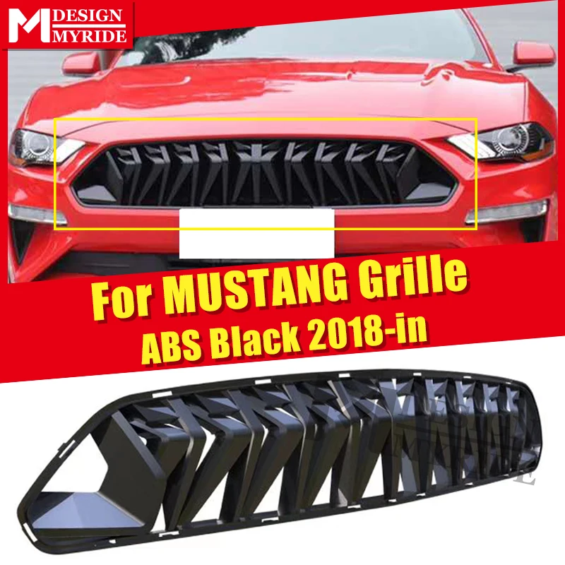 Для MUSTANG решетка гриль ABS глянцевый черный 1:1 замена подходит для Ford LCI передний