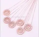 Rose Gold 6 шт. новые модные ювелирные изделия шикарные микро pave cz хрустальные буквы-подвески с цепочкой ожерелье - Окраска металла: Rose Gold