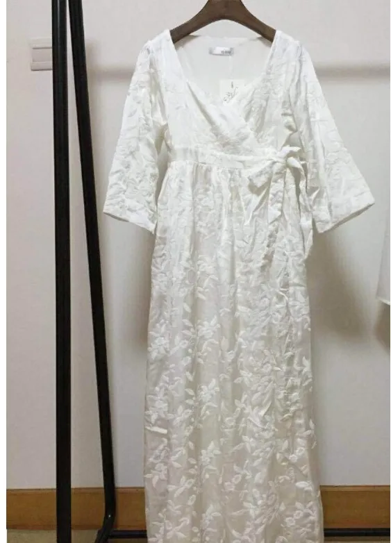 white thick robe Высококачественная женская сексуальная одежда для отдыха, роскошная бархатная кружевная длинная ночная рубашка с вышивкой, пижама, длинный ночной халат, Ночная одежда, одежда для сна - Цвет: white thick robe