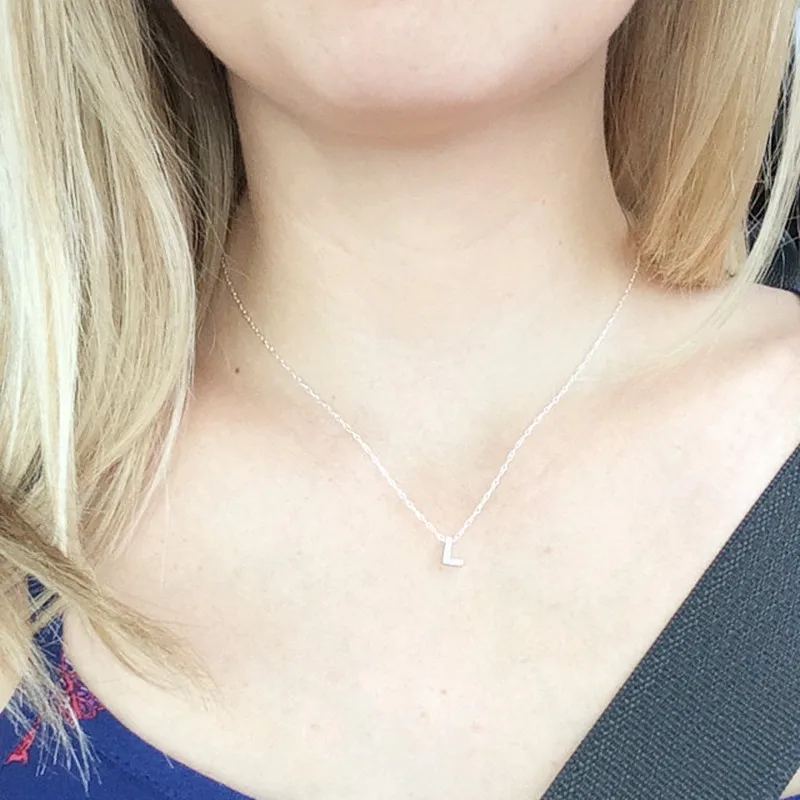 Новая мода изящное 26 букв и сердце Шарм ожерелье цепочка первоначальное Имя