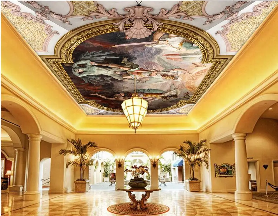 Европейская фигурка картина строительный узор обои Настенные потолки украшение