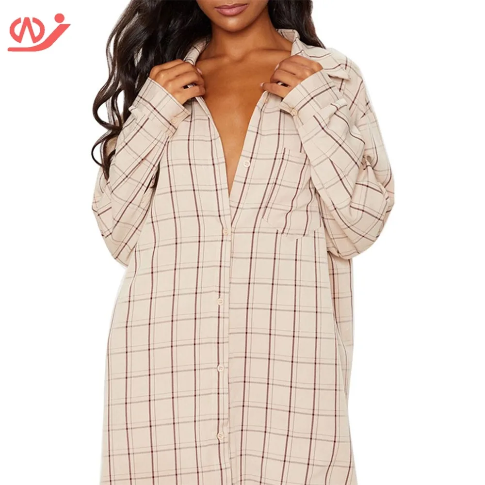 Women Plaid Blouses Tops Long Sleeve Casual Plus Size Shirts |