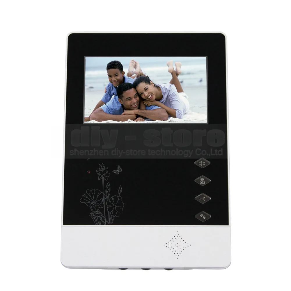 DIYSECUR DIY 4.3" 4-Wired Apartment Video Door Phone Audio Visual Intercom Entry System IR Camera for 8 Families | Безопасность и
