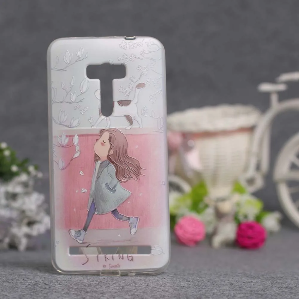 Чехол с рисунком для Asus Zenfone Selfie ZD551KL чехлы телефонов Мягкая силиконовая задняя