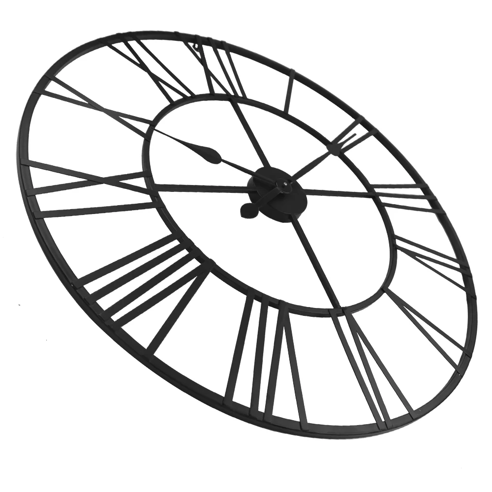 Винтажные настенные часы 80 см винтажные кованые металлические промышленные