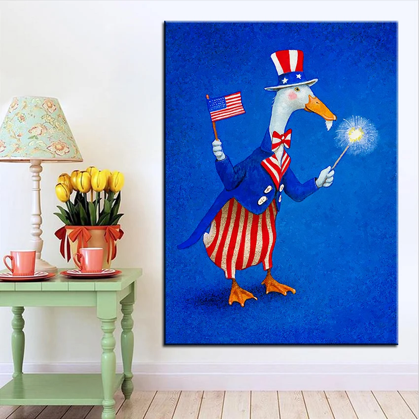 

Large size Printing Oil Painting ducky doodle dandy Wall painting Wall Art Decoration Picture For Living Room painting No Frame