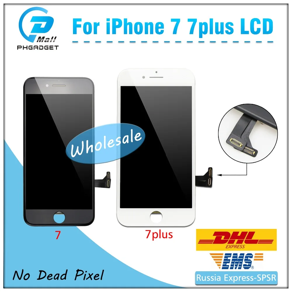 10 шт./лот AAA дигитайзер сборка Дисплей сенсорный экран LCD для iPhone 7 PLUS DHL Бесплатная