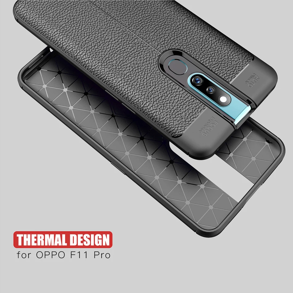 Роскошный брендовый оригинальный ударопрочный армированный чехол OPPO F11 Pro мягкий