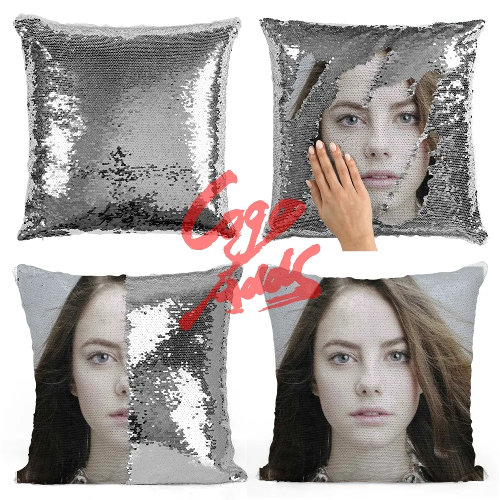 Kaya scodelario Русалка блестящие наволочки волшебный бросок наволочка 40X40 см изменение цвета Двусторонняя Подушка Чехол для дома Dec