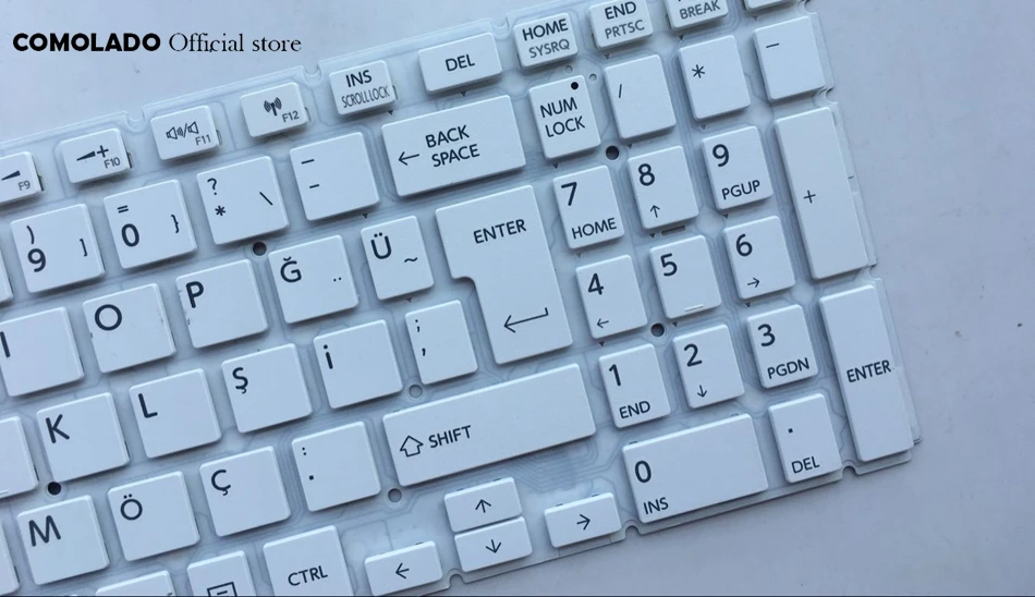 TR Турецкая клавиатура для Toshiba Satellite L50 B L50D 13E белая Layout|Клавиатуры замены| |