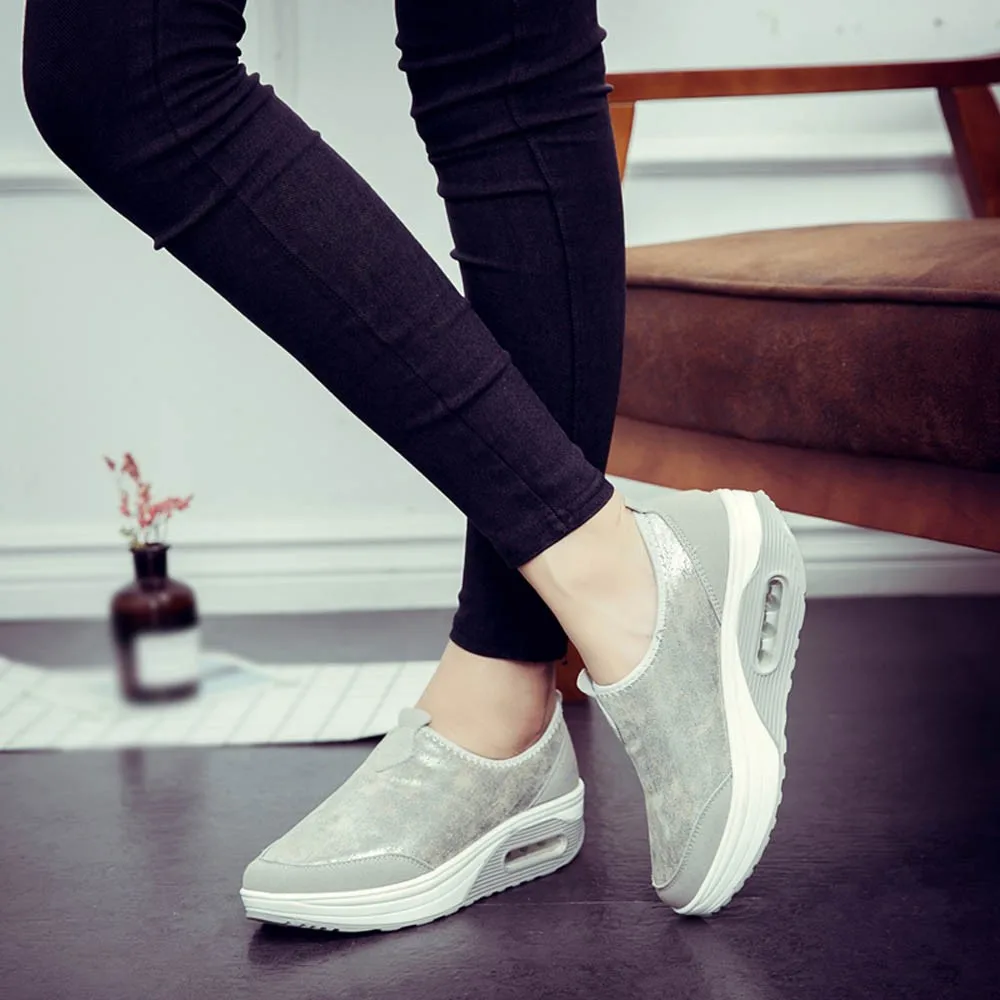 Модная женская обувь на плоской платформе; zapatos mujer; женская обувь на платформе без застежки; повседневные Мокасины на плоской подошве
