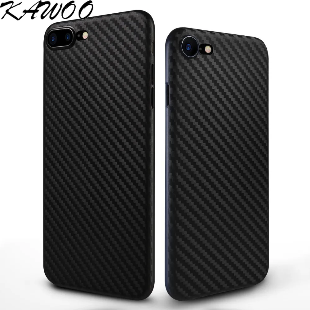 Ультратонкий Мягкий чехол из углеродного волокна для iPhone 7 Plus 8 6S тонкий телефона