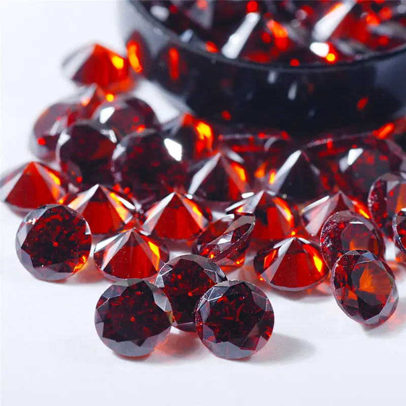 Orange red Multi Размер 4/5/6mm красочный искусственный камень кубический цирконий 50 шт ААА круглый отчалил CZ ювелирные изделия art Дизайн Стразы - Цвет: Orange red