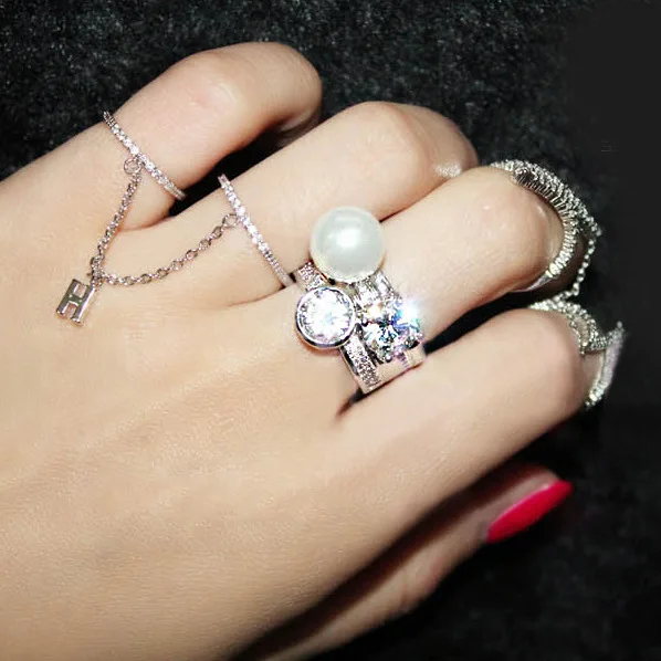 Женские кольца из серебра 925 пробы с пресноводным жемчугом 10 11 мм|ring for|rings for womenring
