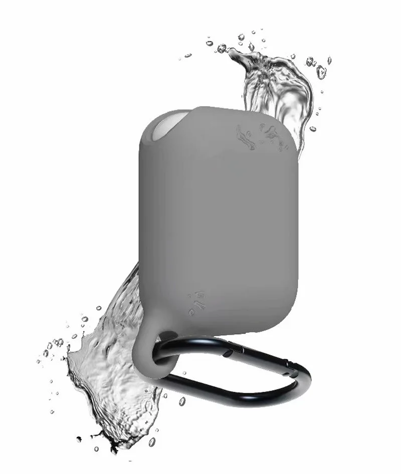Чехол для наушников AirPods, водонепроницаемый силиконовый чехол для зарядки, набор аксессуаров