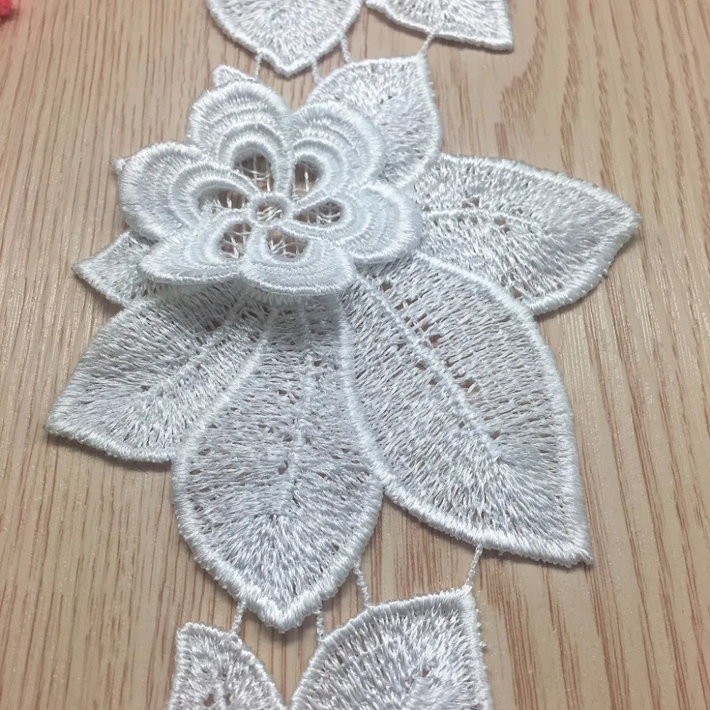 

15yards Polyester Mesh Flower Trim Wedding 3D Floral Diy Handmade Lace Ribbon Shoes Sewing Accessories Supplies Spitze Kragen