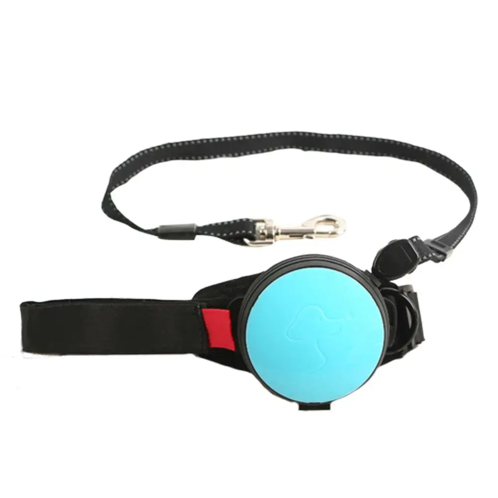 Blue Громкой связи Bluetooth гарнитура для наручные Втягивающийся поводок для собак, поводок для домашних животных тяговых канатов Регулируемый 3M терьер пояс для поводка ремешок на запястье, для бега, пробежек, собачий продукт - Цвет: Blue