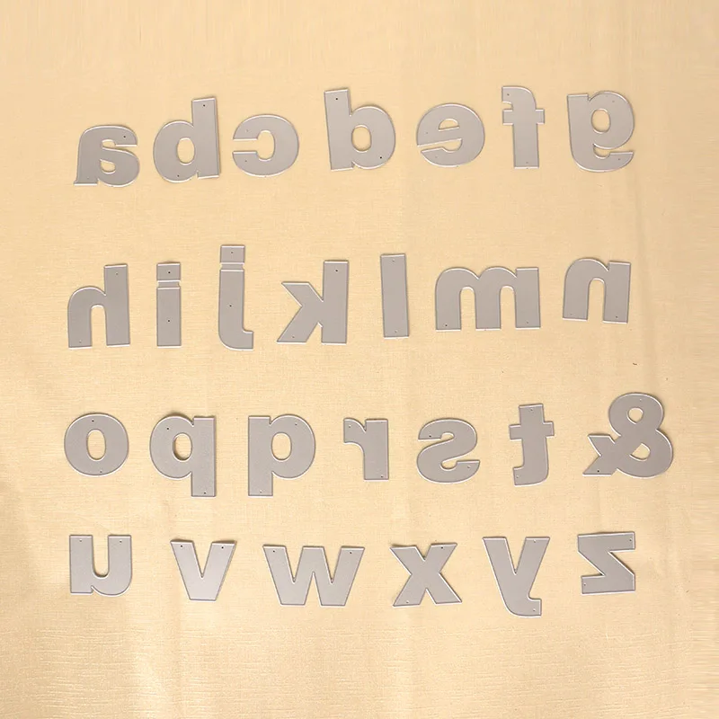 DUOFEN металлические режущие Штампы Алфавит 26 шт. capital lowercase буквы цифры трафарет