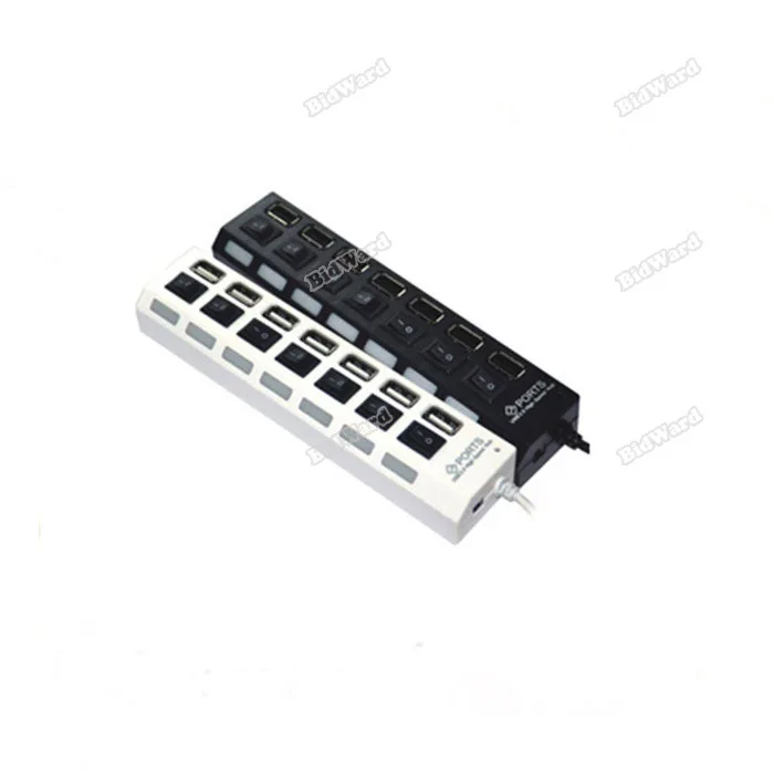 tradecode 7 Port ON OFF Switch USB 2.0 HUB Hi-Speed Laptop PC #26[Black] [Hot] | Компьютеры и офис