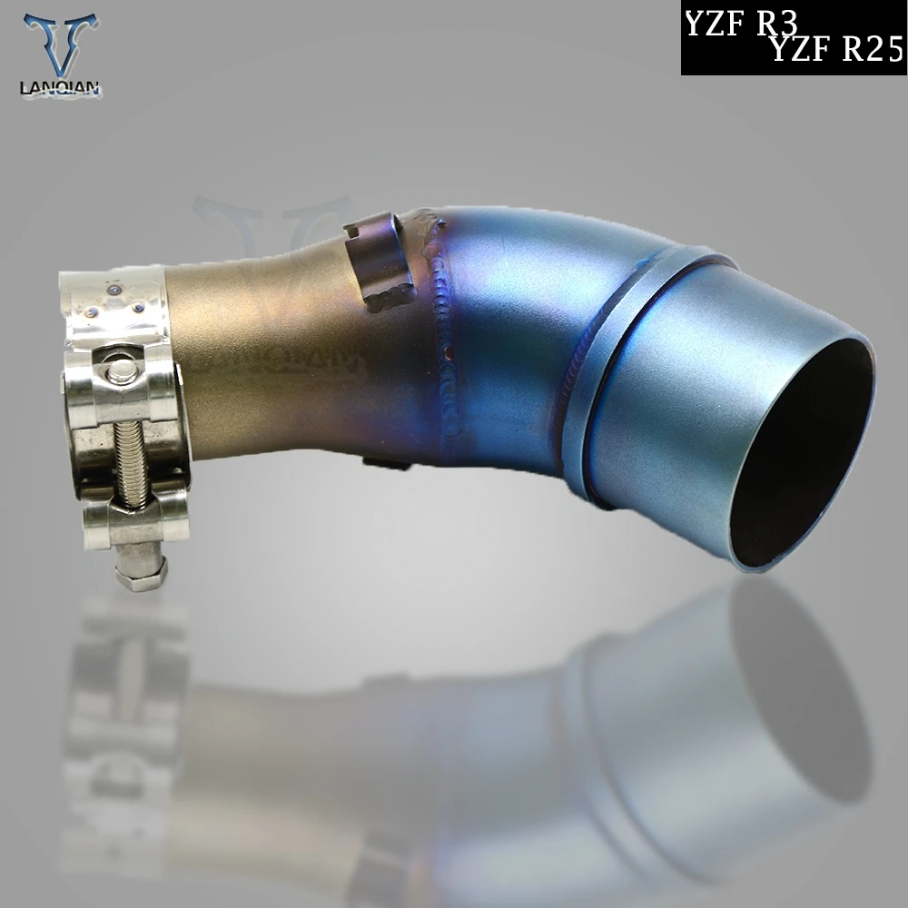 Для YAMAHA YZF R3 R30 R25 R250 300 2013 2014 2015 2016 мотоциклетные средние выхлопные трубы средней