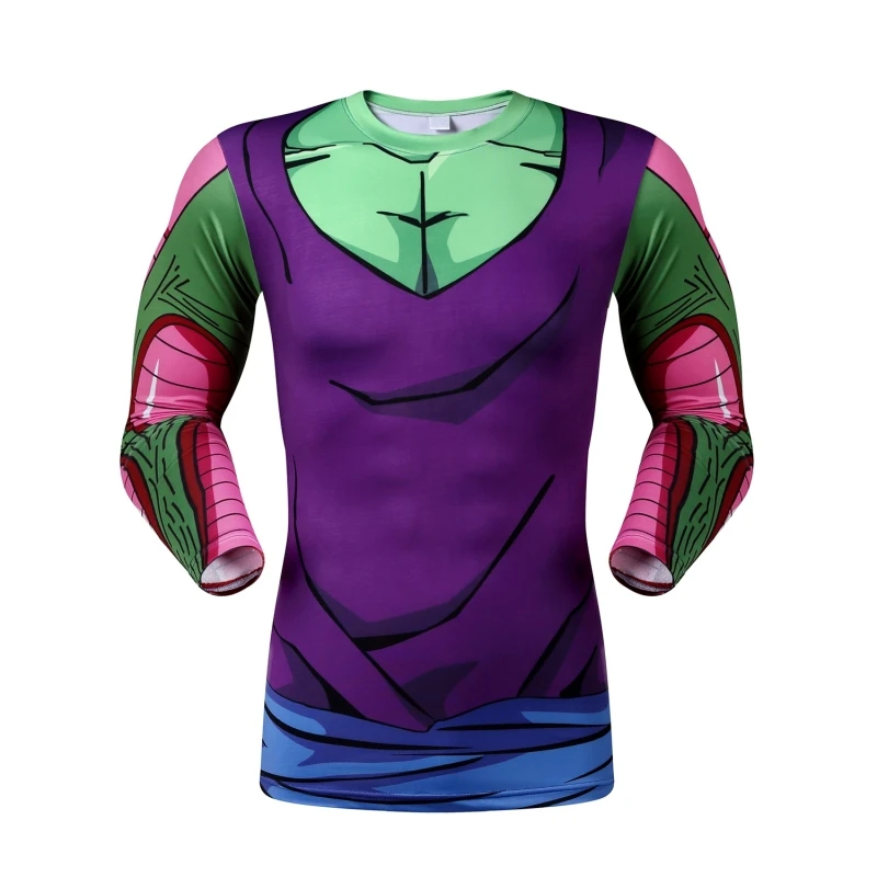 2016 Новая Мужская модная футболка Dragon Ball Saiyan Goku компрессионная облегающая с