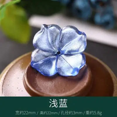 light blue Серебряная фольга чешские лепестки стеклянные бусины 18 мм/22 мм Diy ручной работы аксессуары для изготовления ювелирных изделий - Цвет: light blue