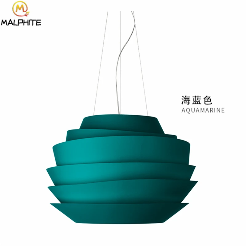 Nordic подвесное украшение для дома подвесные светильники Foscarini Le Soleil волны белая Роза подвесные светильники подвесной светильник E27 светильники свет - Цвет корпуса: Синий