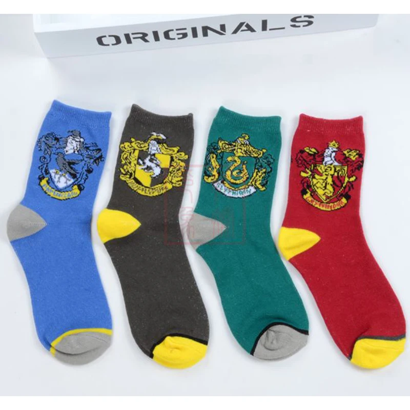 Adult Gryffindor Slytherin Hufflepuff Ravenclaw Stocking Winter Warm Anime Short Sock For Women Girls Lovely Elastic Cute Gift