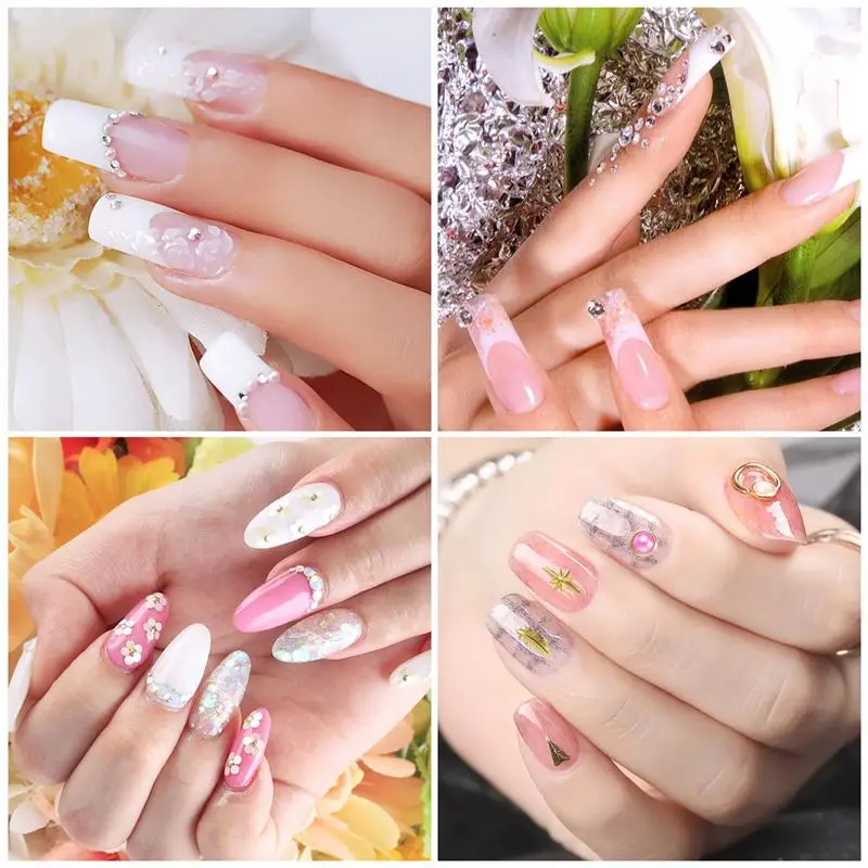 6 шт. набор для дизайна ногтей с искусственными драгоценными камнями 1 пинцет и