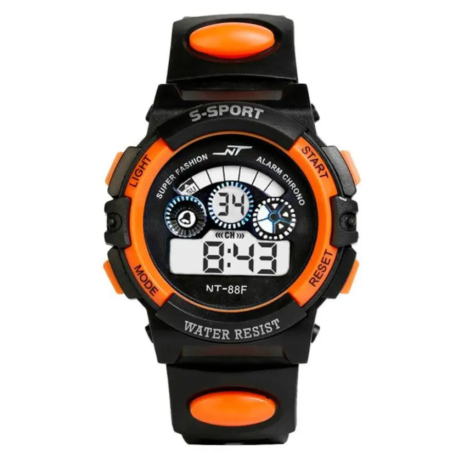 

Moment # L04 Digital kids watches waterproof children watch Digital LED Quartz Alarm Date Wrist Watches montre fille enfant