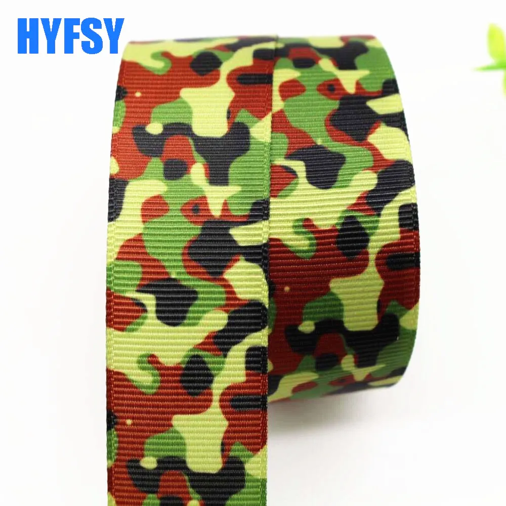Hyfsy 10045 22 25 мм камуфляжная лента 10 ярдов DIY подарочная упаковка для волос бант