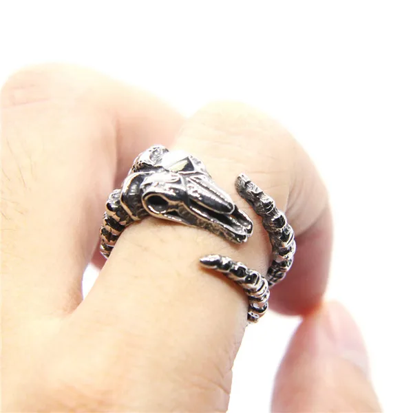 2017 Дракон Fossil кольцо 316L нержавеющая сталь Женская Мужская мода панк стиль