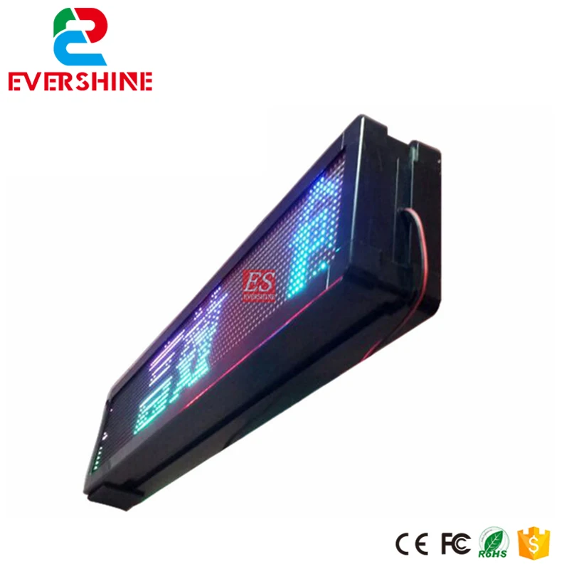 Полу-открытый P5 видео текст, изображения светодиодный знак Double Side RGB Цвет рекламы Панель с Размеры w71 x H23CM 28 дюймов x 9 дюймов