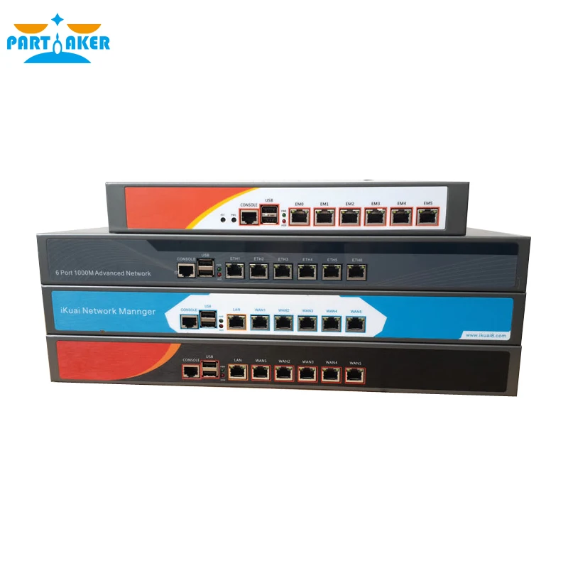 Partaker R5 vpn роутер Intel 1037U/2117U 2G RAM 8G SSD 6 LAN порты брандмауэр сервер|firewall server|router intelintel