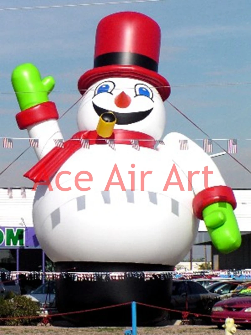 

smiling inflatable Christmas snowman for Christmas outdoor decoration