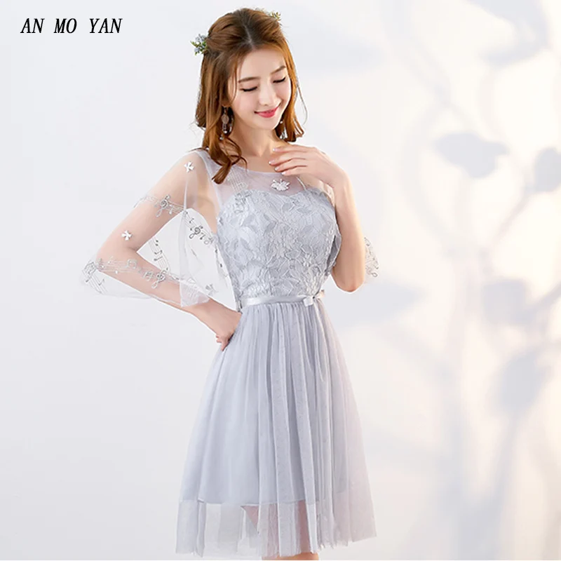 Весеннее высококачественное женское серебристо-серое тонкое платье модное