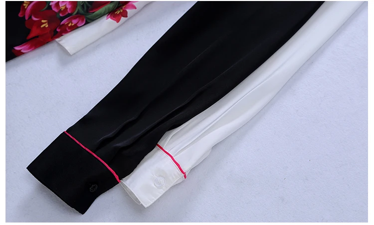 MoaaYina, модная дизайнерская подиумная рубашка, весна, для женщин, 3XL, плюс размер, длинный рукав, с принтом розы, блузка, повседневная, элегантная, карьера, рубашка