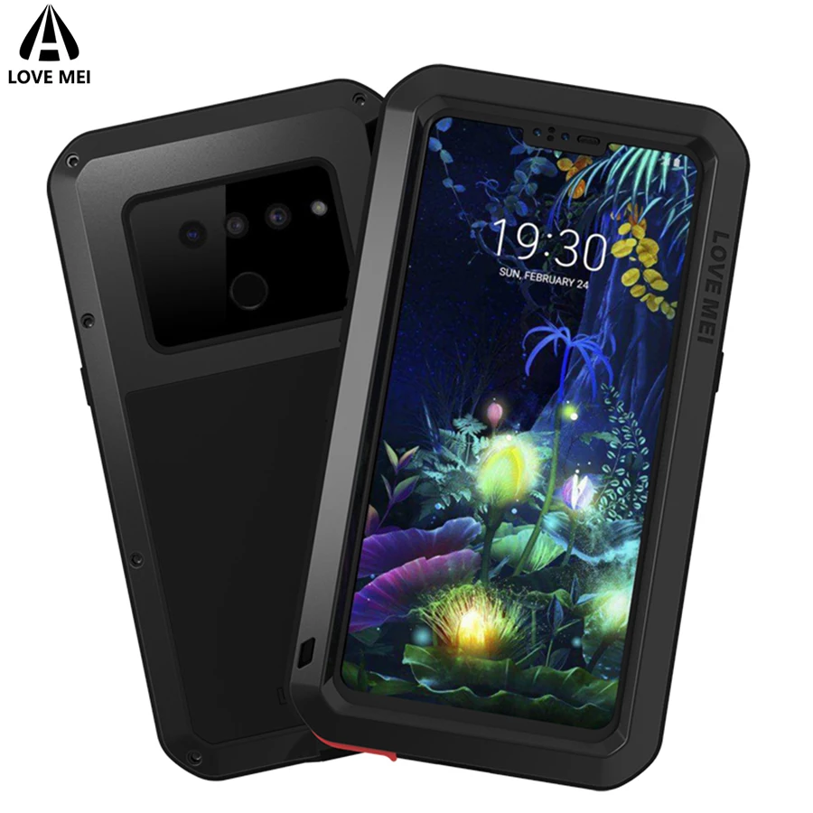 Брендовый чехол Love Mei для LG V50 ThinQ V40 металлический ударопрочный телефона прочный