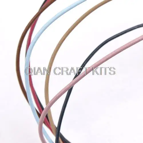 

25 yards of Round Metallic Genuine Truly Leather Cord multiple colors (1mm-2.5mm) in dia