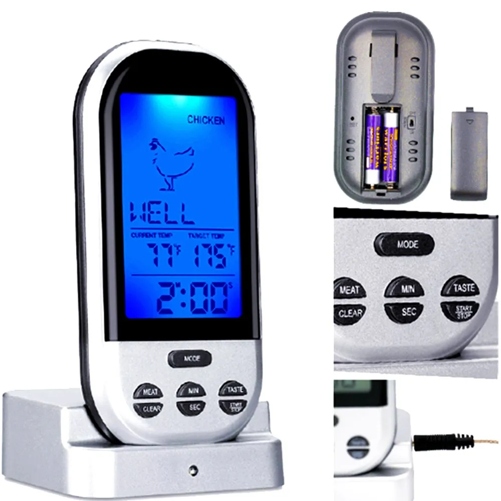 Домашний Беспроводной Дистанционный цифровой гриль для духовки мяса кухни