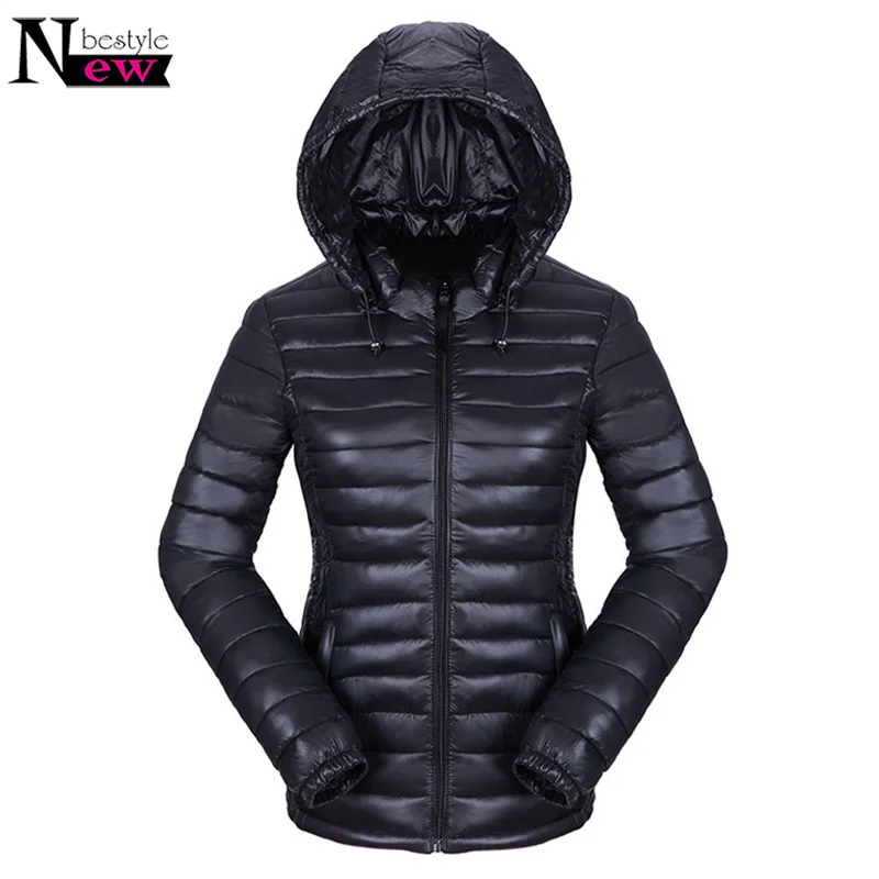 Newbestyle модная женская зимняя пуховая хлопковая куртка ультра легкие пальто
