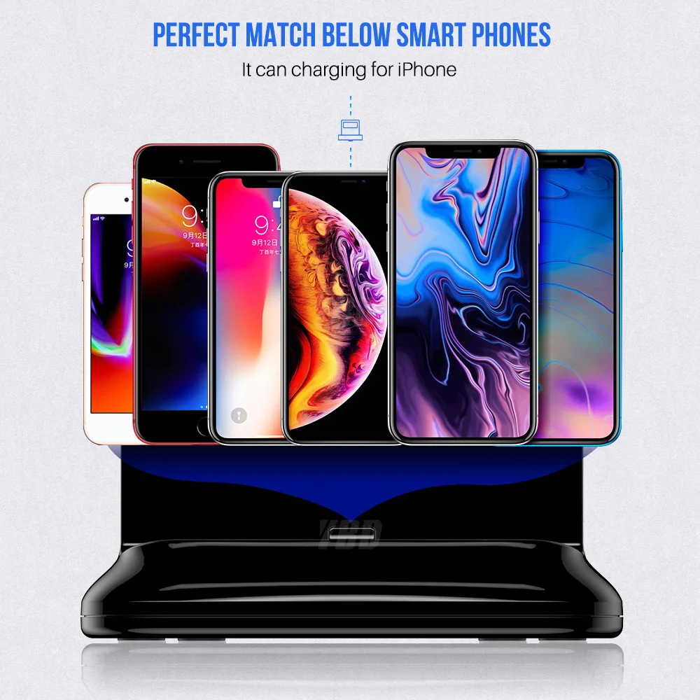 Магнитное зарядное устройство YBD для iPhone Huawei док станция Samsung Xiaomi Android Type C Micro Stand