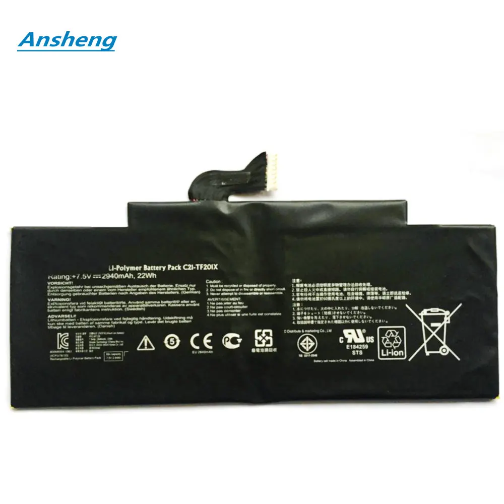 Оригинальный высококачественный C21-TF201X 2940 мАч аккумулятор для Asus battery Transformer Pad TF300