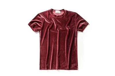 Wine red Kanye west Мужская Уличная негабаритная велюровая футболка одноцветная модные летние футболки с коротким рукавом в стиле хип-хоп Swag бархатные футболки топы - Цвет: Wine red